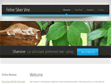 Tablet Screenshot of felinesilvervine.com